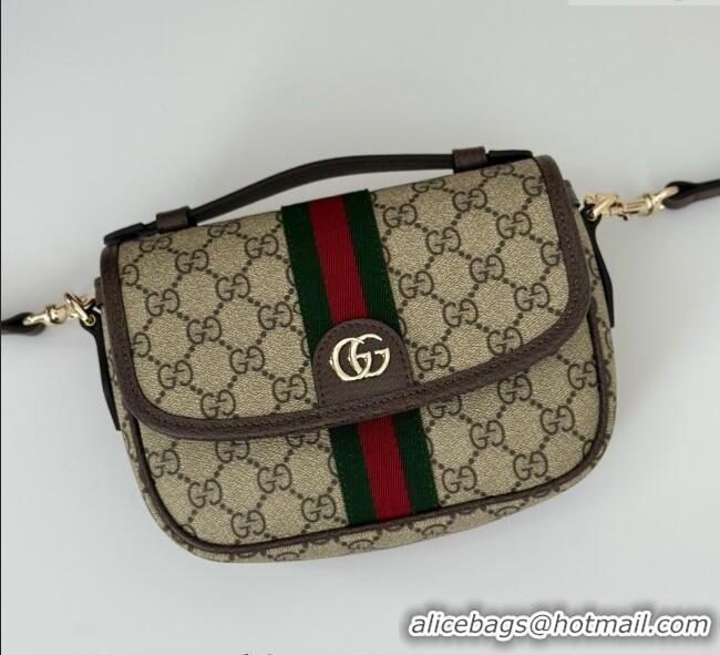 Famous Brand Gucci Ophidia GG Canvas small top handle bag 836843 Brown 2025