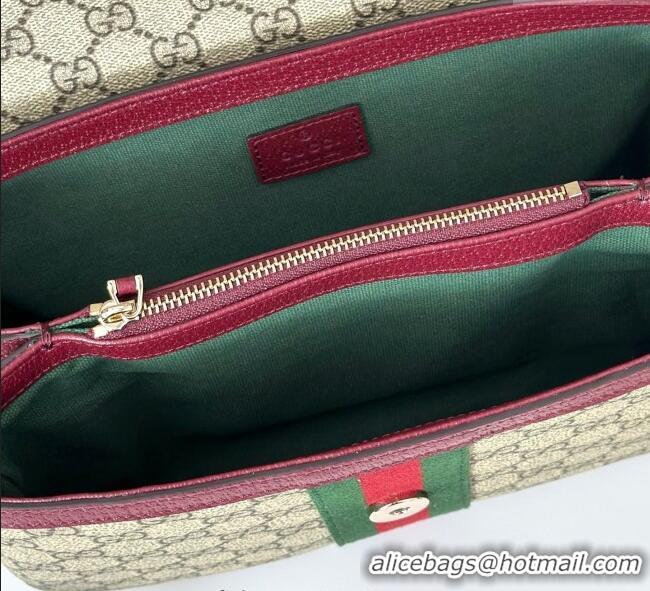 Best Price Gucci Ophidia GG Canvas medium top handle bag 836842 Ancora Red 2025