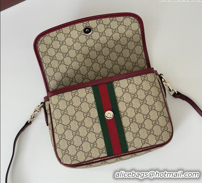 Best Price Gucci Ophidia GG Canvas medium top handle bag 836842 Ancora Red 2025
