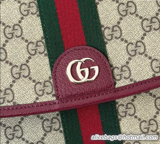 Best Price Gucci Ophidia GG Canvas medium top handle bag 836842 Ancora Red 2025