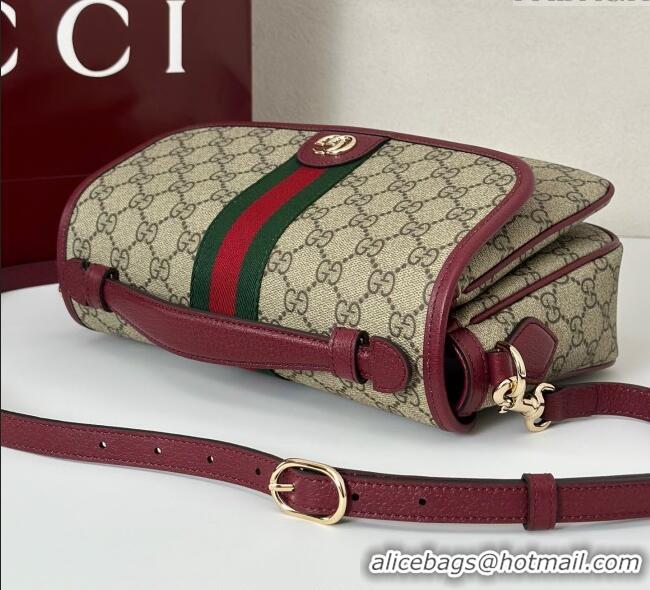 Best Price Gucci Ophidia GG Canvas medium top handle bag 836842 Ancora Red 2025
