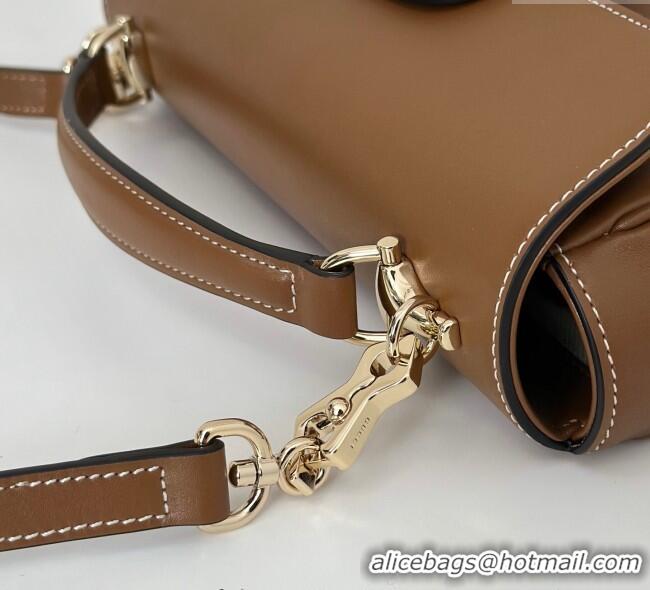 Buy Discount Gucci Horsebit 1955 Leather Small Top Handle Bag 815206 Brown 2025