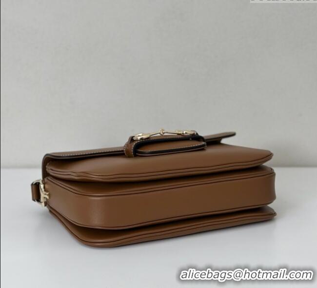 Original Cheap Gucci Horsebit 1955 Leather Soft Small Shoulder Bag 815178 Brown 2025