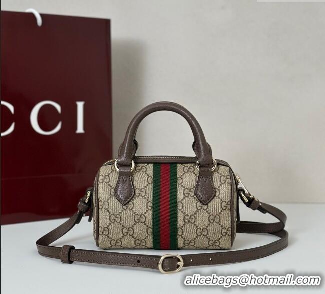 New Fashion Gucci Ophidia GG Canvas Mini Boston Bag 838478 Brown 2025