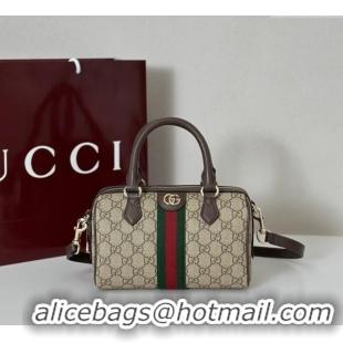 Unique Grade Gucci Ophidia GG Canvas small boston bag 841294 Brown 2025