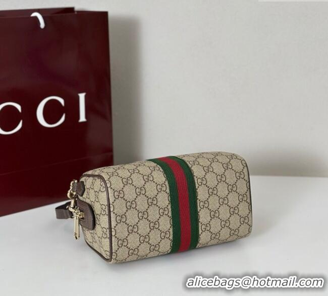 Unique Grade Gucci Ophidia GG Canvas small boston bag 841294 Brown 2025