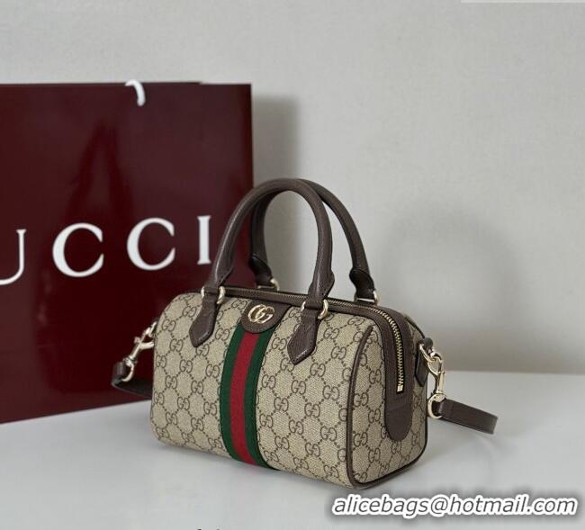 Unique Grade Gucci Ophidia GG Canvas small boston bag 841294 Brown 2025