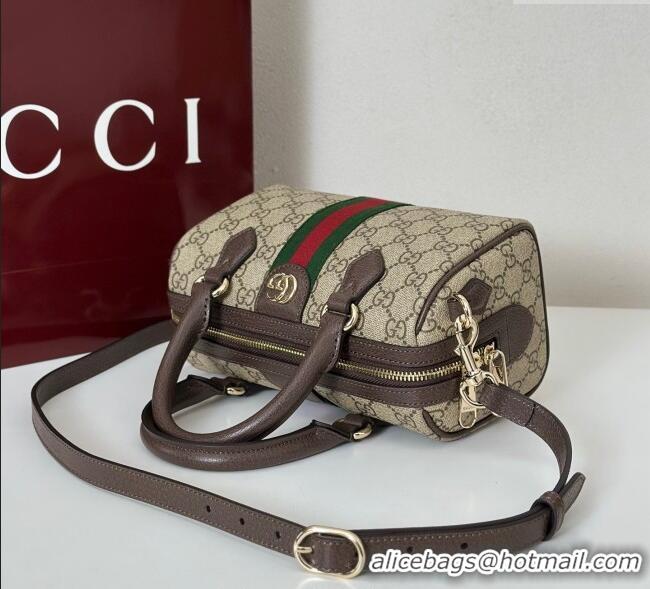 Unique Grade Gucci Ophidia GG Canvas small boston bag 841294 Brown 2025