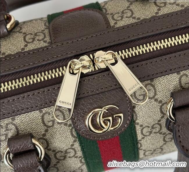 Unique Grade Gucci Ophidia GG Canvas small boston bag 841294 Brown 2025