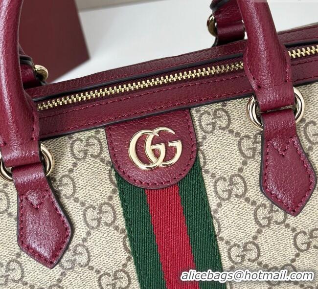 Buy Cheap Gucci Ophidia GG Canvas Medium Boston Bag 836825 Ancora Red 2025