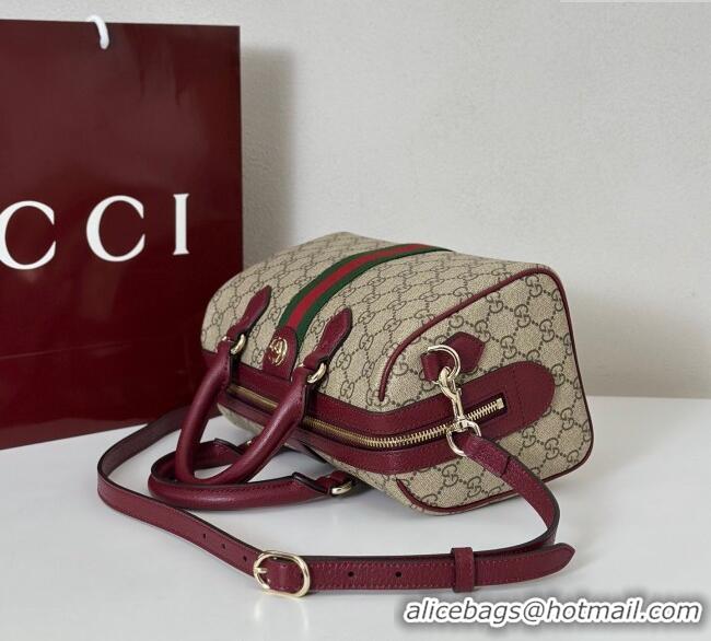 Buy Cheap Gucci Ophidia GG Canvas Medium Boston Bag 836825 Ancora Red 2025