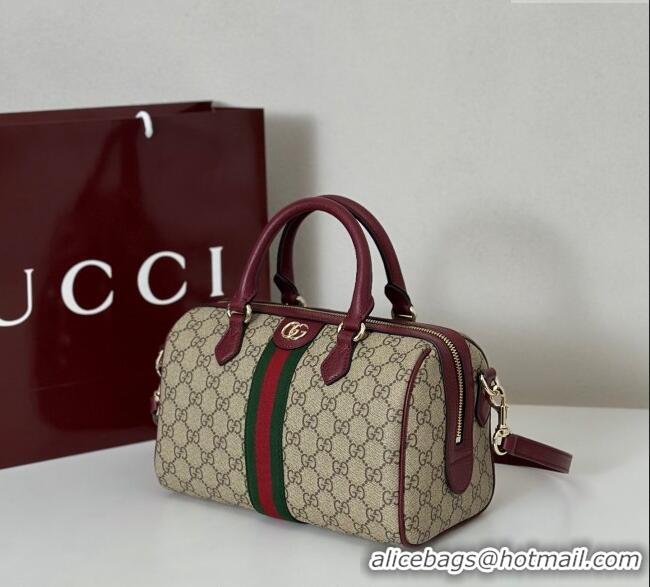 Buy Cheap Gucci Ophidia GG Canvas Medium Boston Bag 836825 Ancora Red 2025