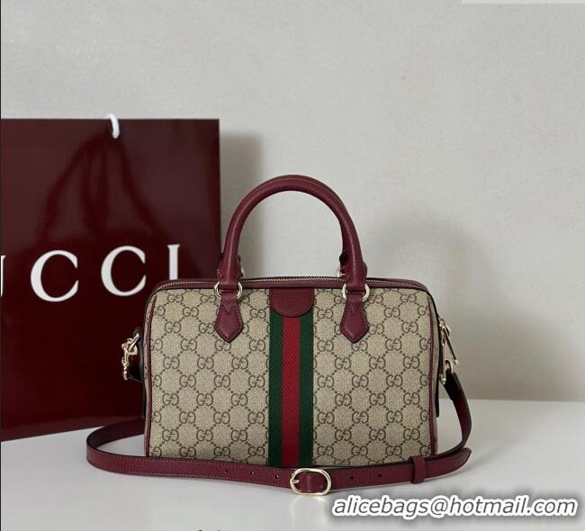Buy Cheap Gucci Ophidia GG Canvas Medium Boston Bag 836825 Ancora Red 2025