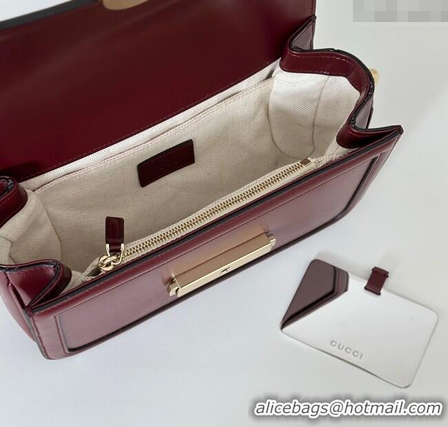 Market Sells Gucci Go Leather small shoulder bag 826761 Ancora Red 2025