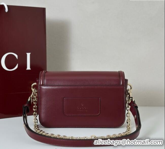Market Sells Gucci Go Leather small shoulder bag 826761 Ancora Red 2025