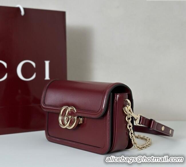 Market Sells Gucci Go Leather small shoulder bag 826761 Ancora Red 2025