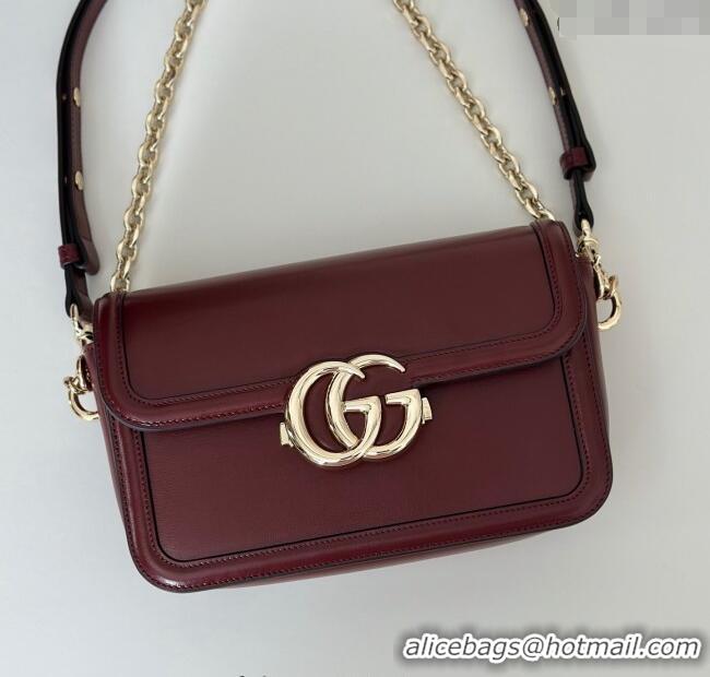 Market Sells Gucci Go Leather small shoulder bag 826761 Ancora Red 2025