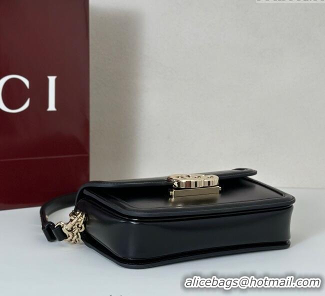 Top Quality Gucci Go Leather small shoulder bag 826761 Black 2025