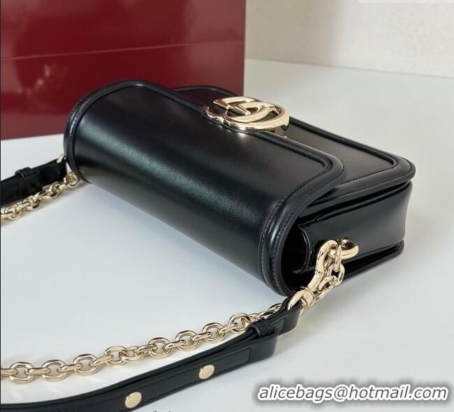 Top Quality Gucci Go Leather small shoulder bag 826761 Black 2025