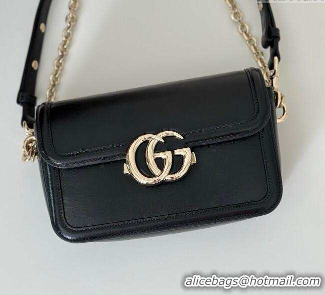 Top Quality Gucci Go Leather small shoulder bag 826761 Black 2025