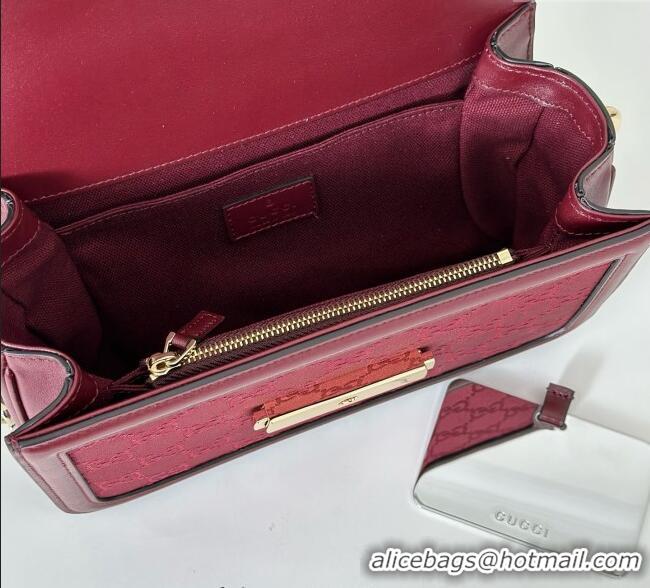 Inexpensive Gucci Go GG Canvas small shoulder bag 826761 Ancora Red 2025