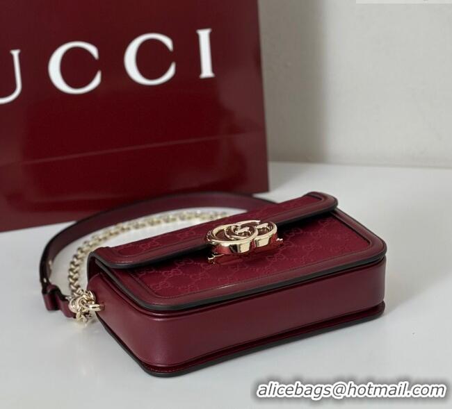 Inexpensive Gucci Go GG Canvas small shoulder bag 826761 Ancora Red 2025