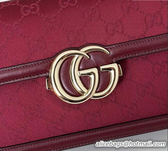 Inexpensive Gucci Go GG Canvas small shoulder bag 826761 Ancora Red 2025