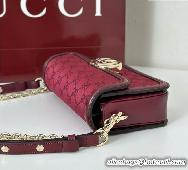 Inexpensive Gucci Go GG Canvas small shoulder bag 826761 Ancora Red 2025