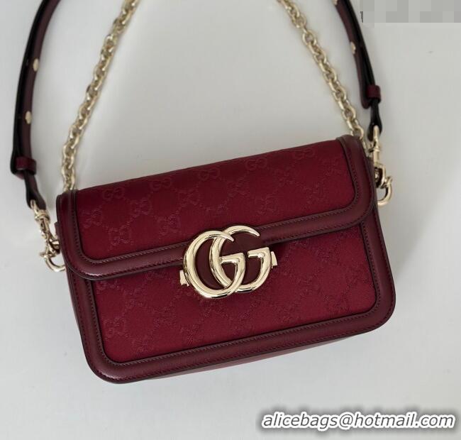 Inexpensive Gucci Go GG Canvas small shoulder bag 826761 Ancora Red 2025