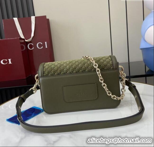 Top Quality Gucci Go Suede small shoulder bag 826761 Forest Green 2025