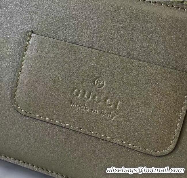 Top Quality Gucci Go Suede small shoulder bag 826761 Forest Green 2025