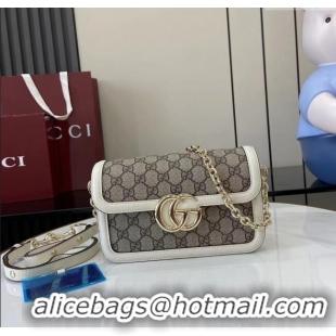 Trendy Design Gucci Go GG Canvas small shoulder bag 826761 Beige/White 2025