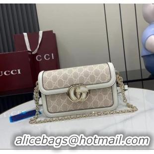 Super Quality Gucci Go GG Canvas small shoulder bag 826761 Grey 2025