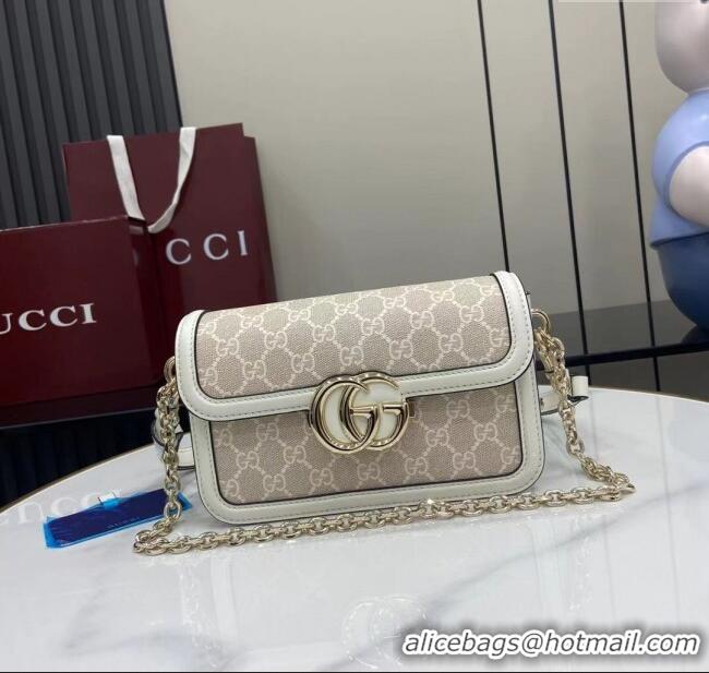 Super Quality Gucci Go GG Canvas small shoulder bag 826761 Grey 2025