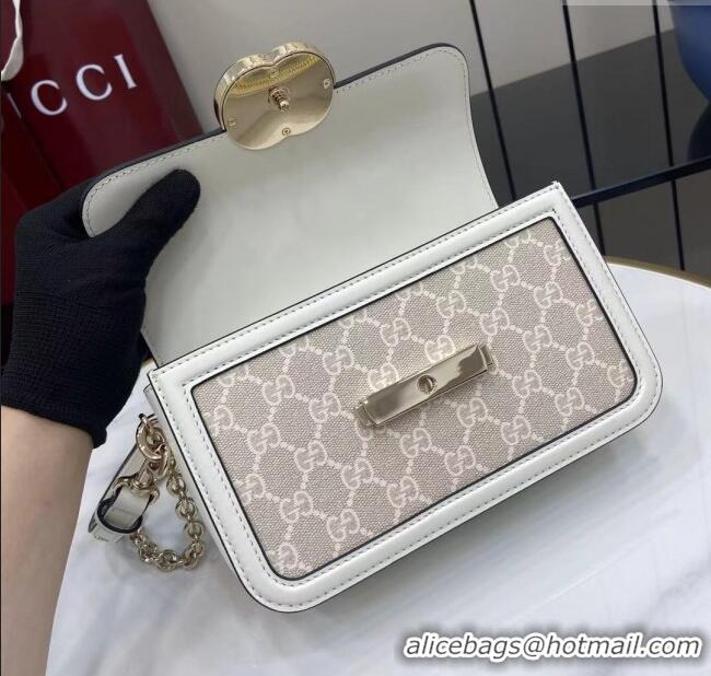 Super Quality Gucci Go GG Canvas small shoulder bag 826761 Grey 2025