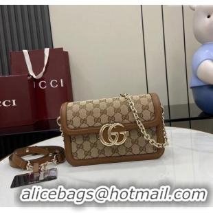 Market Sells Gucci Go GG Canvas small shoulder bag 826761 Camel 2025