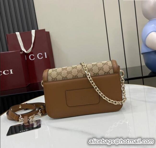 Market Sells Gucci Go GG Canvas small shoulder bag 826761 Camel 2025