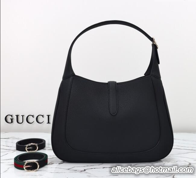 Best Price Gucci Jackie 1961 Leather large crossbody bag 810229 Black 2025