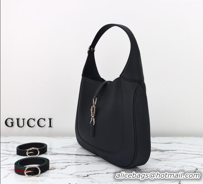 Best Price Gucci Jackie 1961 Leather large crossbody bag 810229 Black 2025