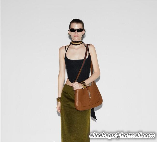 Best Quality Gucci Jackie 1961 Leather large crossbody bag 810229 Brown 2025