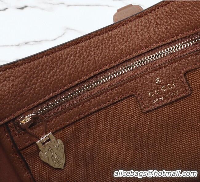 Best Quality Gucci Jackie 1961 Leather large crossbody bag 810229 Brown 2025