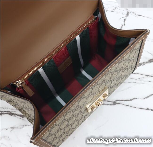 Promotional Gucci Padlock GG Canvas medium top handle bag 838998 Beige/Brown 2025
