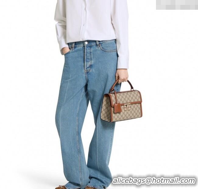 Promotional Gucci Padlock GG Canvas medium top handle bag 838998 Beige/Brown 2025
