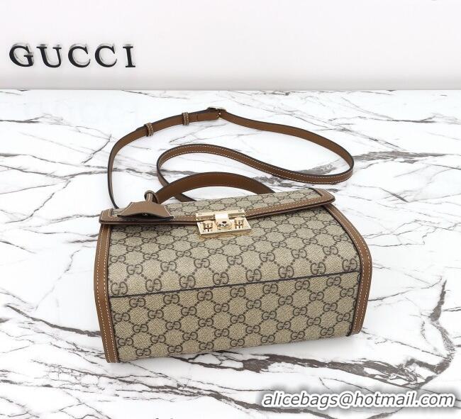 Promotional Gucci Padlock GG Canvas medium top handle bag 838998 Beige/Brown 2025