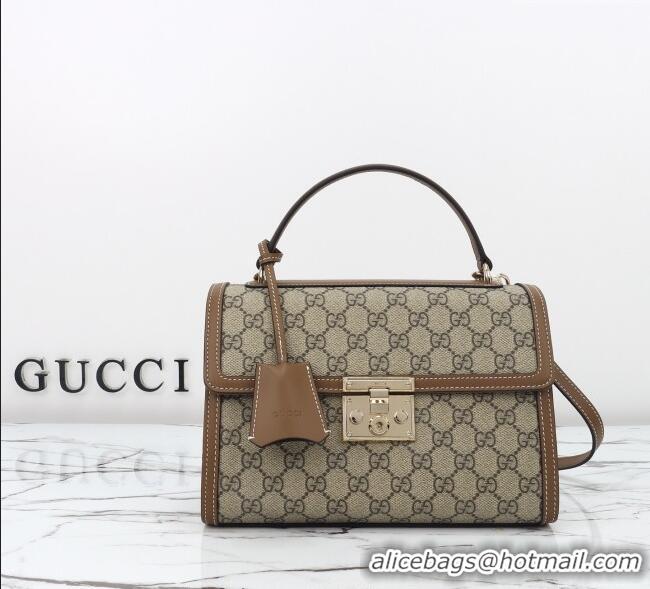 Promotional Gucci Padlock GG Canvas medium top handle bag 838998 Beige/Brown 2025