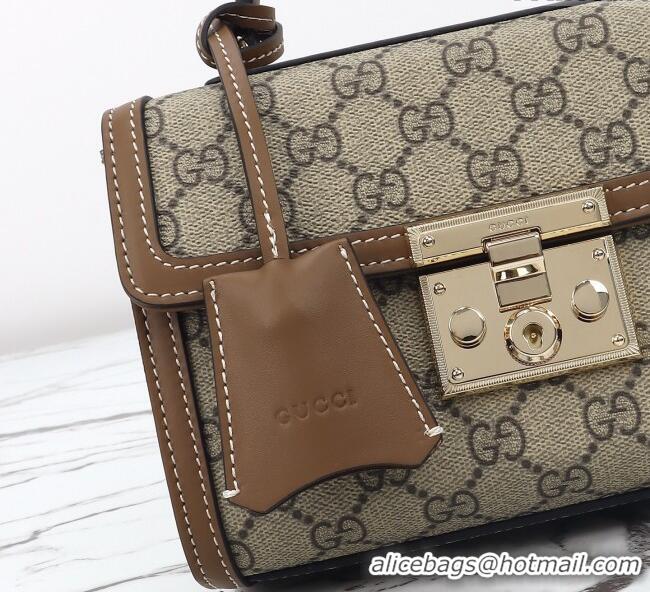 Super Quality Gucci Padlock GG Canvas small top handle bag 838999 Beige/Brown 2025