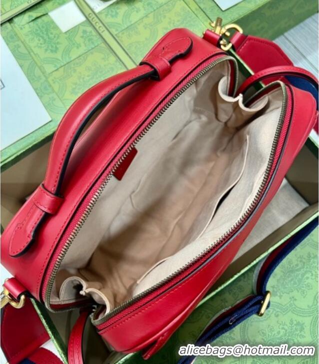 Reasonable Price Gucci GG Marmont Leather Top Handle Bag 498110 Red 2025