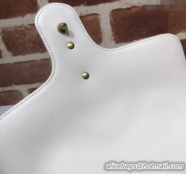 Promotional Gucci GG Marmont Leather Top Handle Bag 498110 White 2025