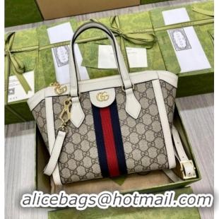 Super Quality Gucci Ophidia Small GG Canvas Tote Bag 547551 Beige/White 2025