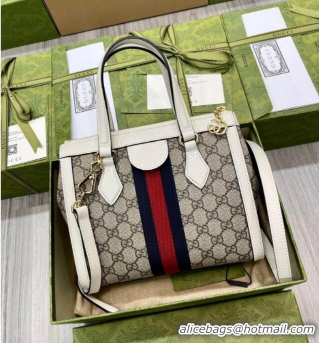 Super Quality Gucci Ophidia Small GG Canvas Tote Bag 547551 Beige/White 2025